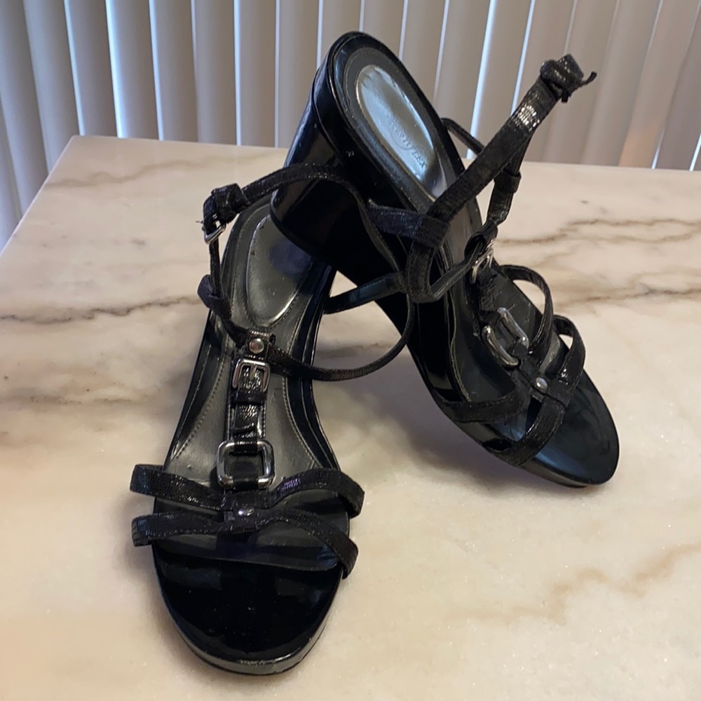 Alfani Step n Flex Black Wedge Heels - 9M